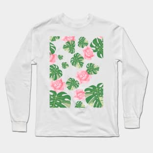 Monstera Thai Constellation and Peonies Long Sleeve T-Shirt